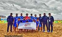 The moyor send his congratulation to the beach soccer team of Hormozgan Steel Company for their championship in the world beach soccer cup